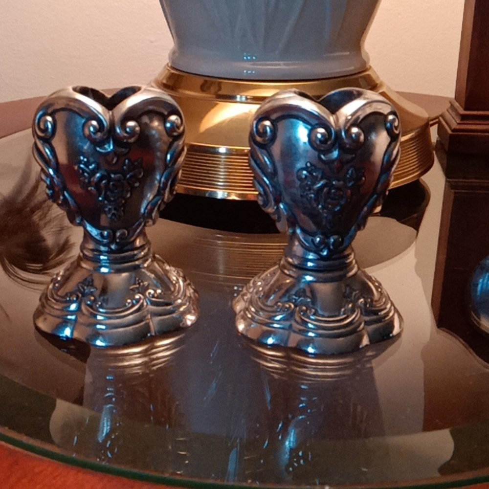 Brighton silver candle holder heart& Rose 🌹 design